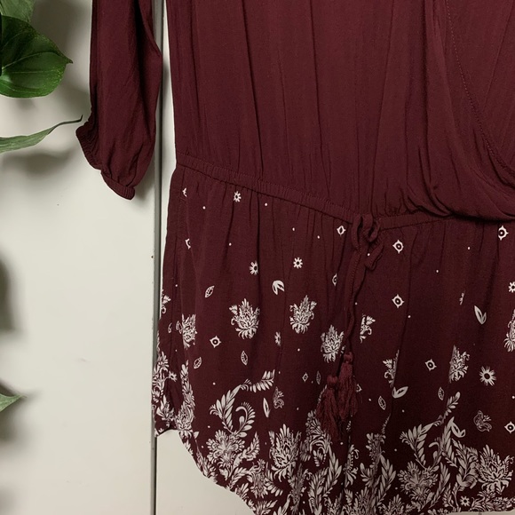Maroon Loose/Free-fitting Romper - Picture 6 of 15